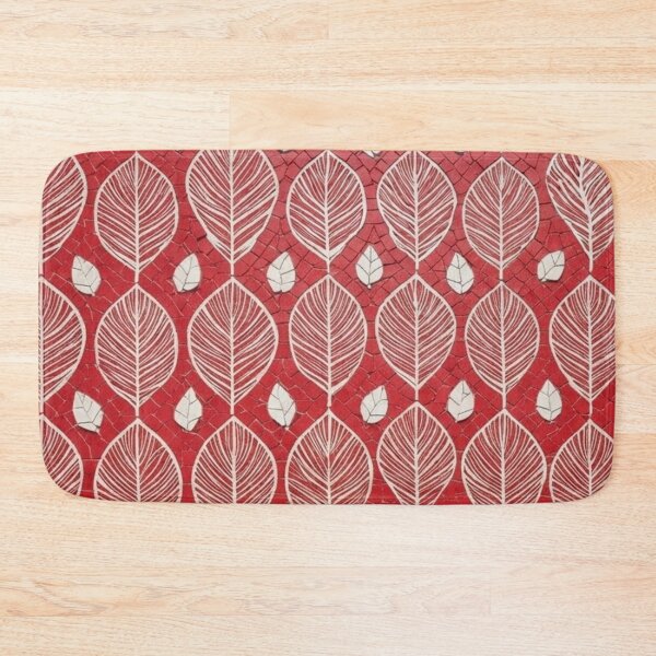 Item preview, Crimson Mosaic: Leaf Silhouette Pattern designed and sold by LiveLearnCreate.