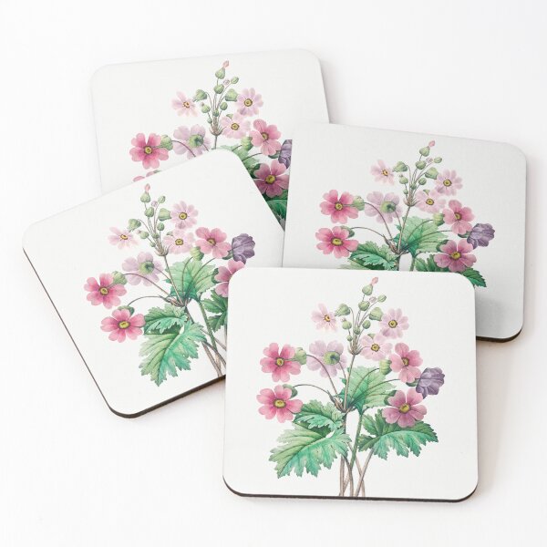 Item preview, Chinese Primrose Flowers Vintage Botanical Illustration designed and sold by TheRetroArtRoom.