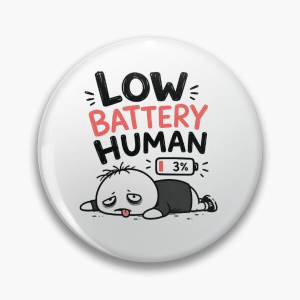 Item preview, Low Battery Human Funny Sticker designed and sold by Get-some-rest.
