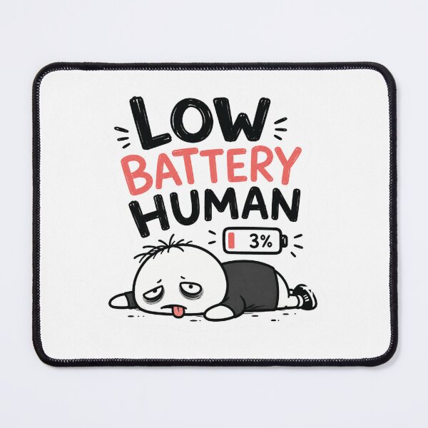 Item preview, Low Battery Human Funny Sticker designed and sold by Get-some-rest.