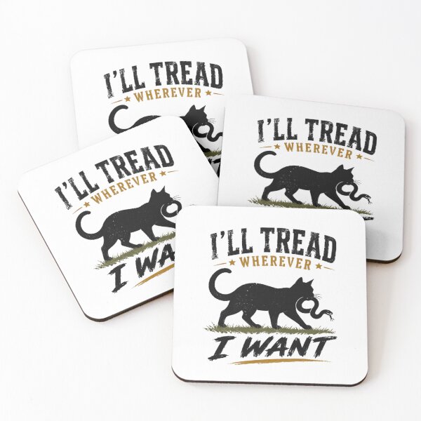 Item preview, I'll Tread Wherever I Want Black Cat Feline Independence Liberty designed and sold by HumansStuck12.