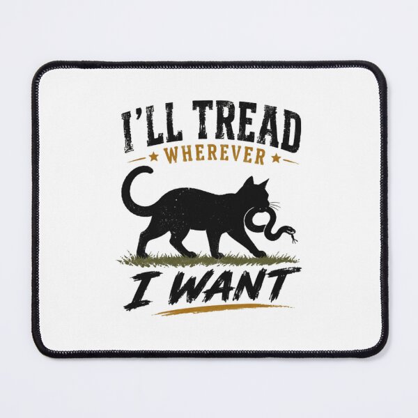 Item preview, I'll Tread Wherever I Want Black Cat Feline Independence Liberty designed and sold by HumansStuck12.