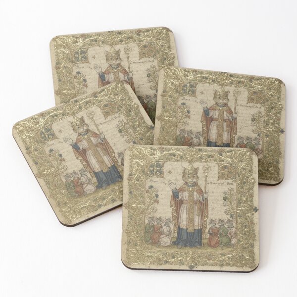 Item preview, Bishop Cat Blessing the Mice designed and sold by PictorialWhimsy.