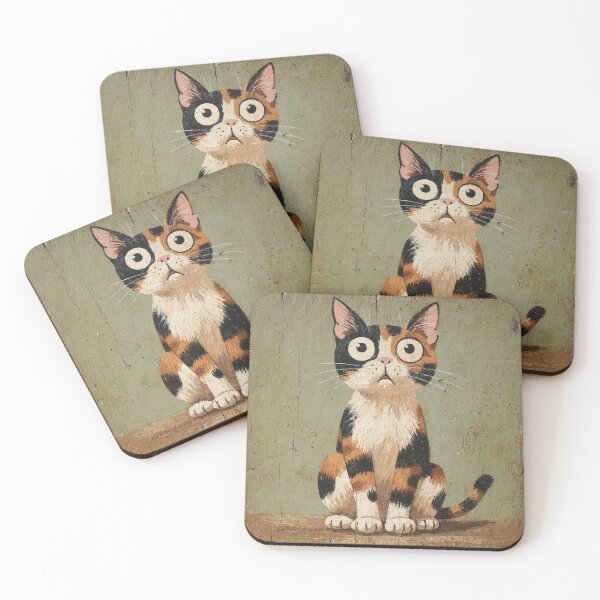 Item preview, Startled Calico, Fully Alert designed and sold by PictorialWhimsy.