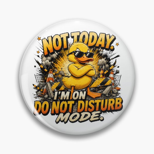 Item preview, Not Today – I'm on Do Not Disturb Mode Funny Duck Vintage Graphic T-Shirt designed and sold by Cavalier-org.