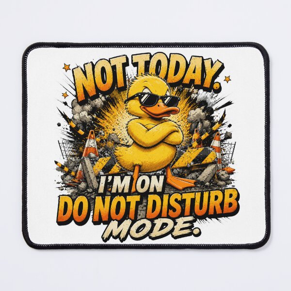 Item preview, Not Today – I'm on Do Not Disturb Mode Funny Duck Vintage Graphic T-Shirt designed and sold by Cavalier-org.