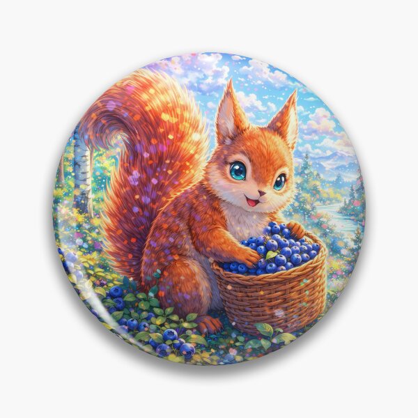 Item preview, Squirrel Picking Blueberries designed and sold by M-Y-A-R-T-.