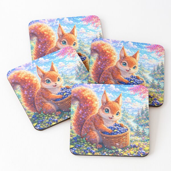 Item preview, Squirrel Picking Blueberries designed and sold by M-Y-A-R-T-.