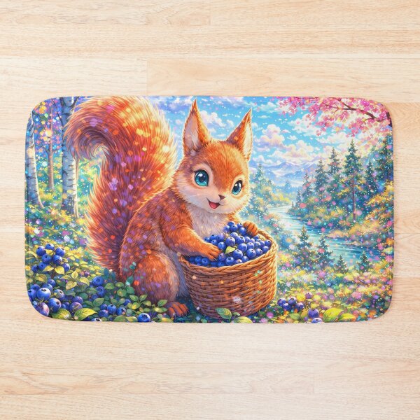 Item preview, Squirrel Picking Blueberries designed and sold by M-Y-A-R-T-.