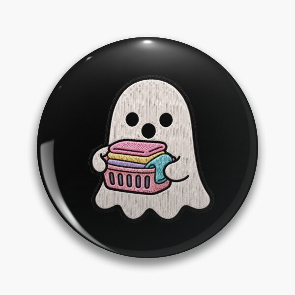 Item preview, Cute Ghost Laundry Kawaii Embroidery Patch Design designed and sold by ColorSplash123.