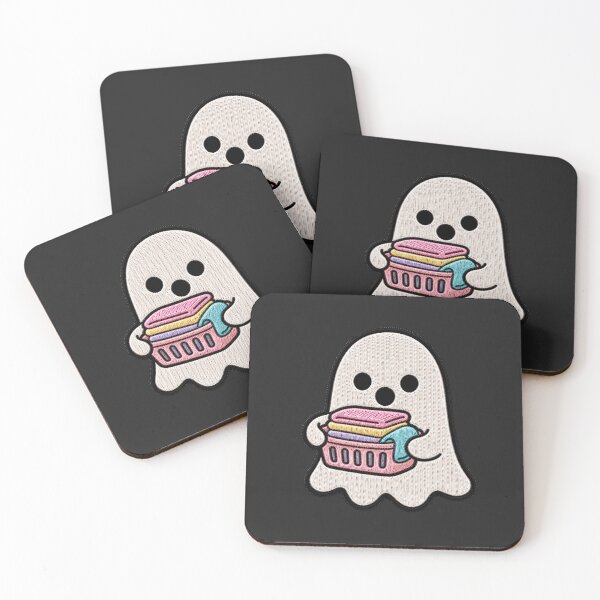 Item preview, Cute Ghost Laundry Kawaii Embroidery Patch Design designed and sold by ColorSplash123.