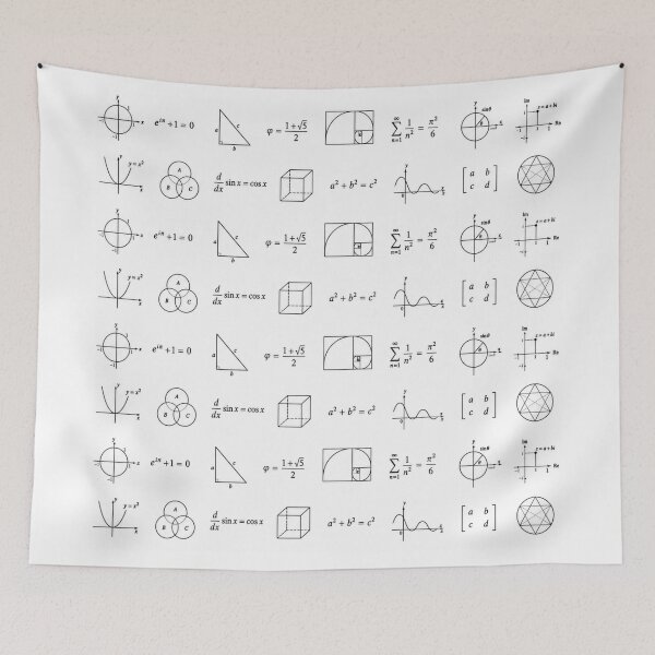 Item preview, Mathematics Formula Pattern Sticker designed and sold by PremVerse.