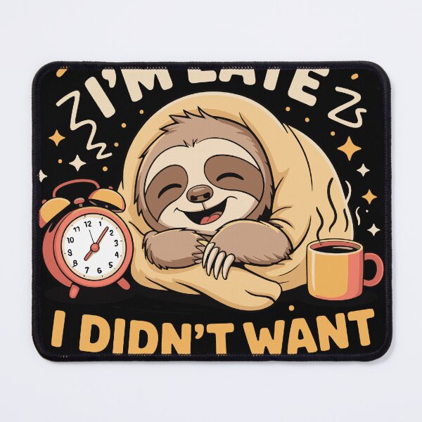 Item preview, Cute lazy sloth - Sorry i'm late designed and sold by BobaTeeStore.