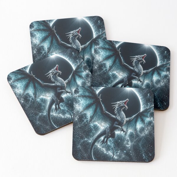Item preview, Solar Eclipse Dragon | Celestial Fantasy Wall Art designed and sold by DrakariArt.