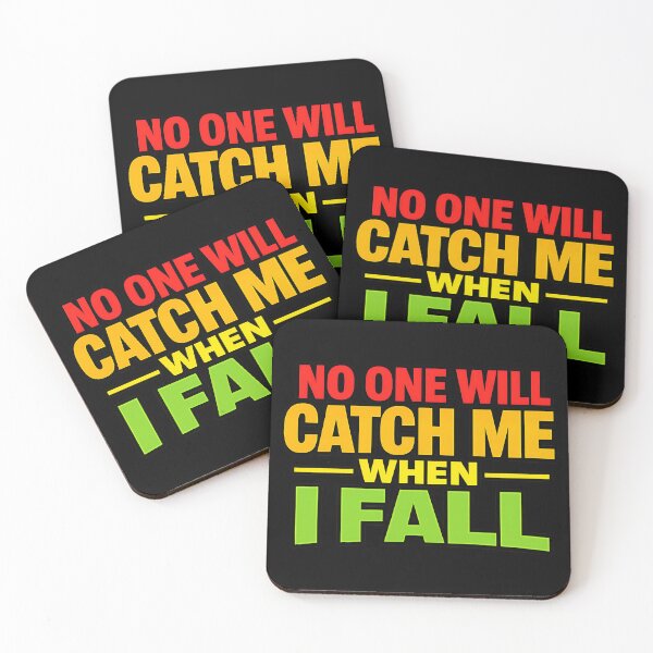 Item preview, No One Will Catch Me When I Fall Motivational Quote designed and sold by TeeTimeTreasure.