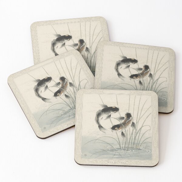Item preview, Ink Koi Circling Among Reeds designed and sold by PictorialWhimsy.