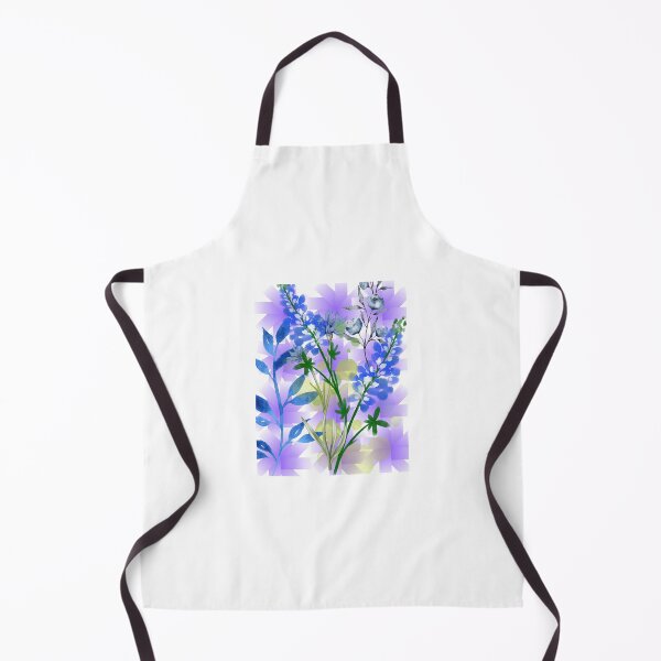 Item preview, Blue & Purple Watercolor Flowers Botanical Art Print designed and sold by EdgeSphere.