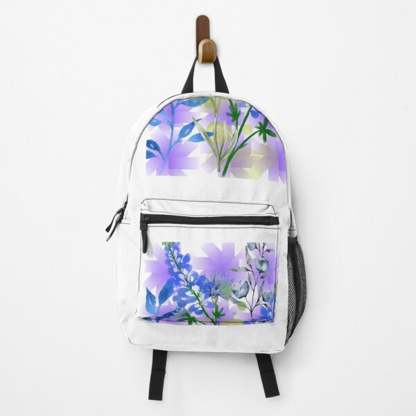 Item preview, Blue & Purple Watercolor Flowers Botanical Art Print designed and sold by EdgeSphere.