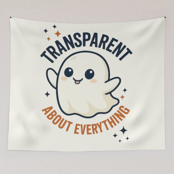 Item preview, Transparent About Everything Funny Ghost Halloween Witty T-Shirt designed and sold by HopeAndHustle.