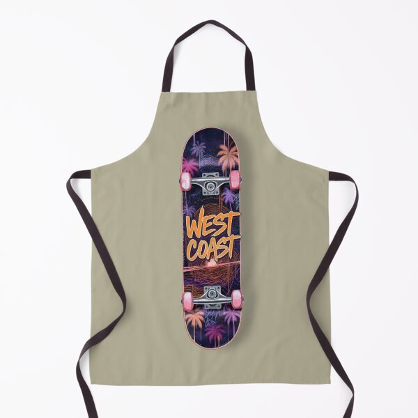 Item preview, Retro West Coast Skateboard Palm Tree Sunset designed and sold by ThunderRed.