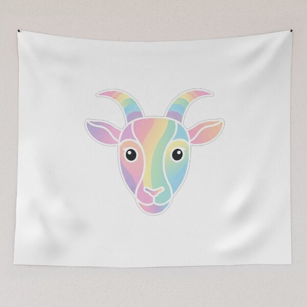 Item preview, Rainbow Goat Portrait designed and sold by Owcomm.