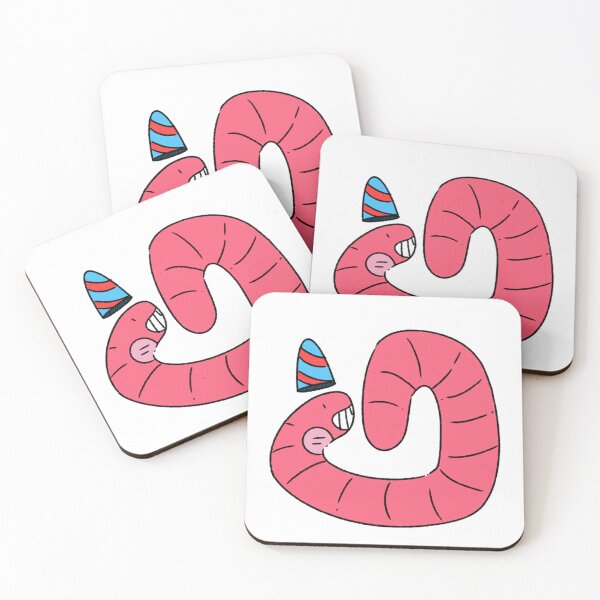 Item preview, Cute Pink Happy Worm In Heart Shape Cartoon designed and sold by Lapiinart.