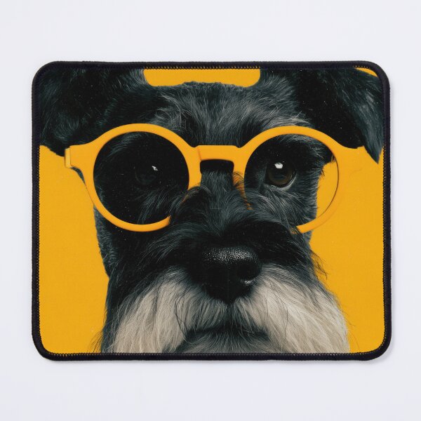 Item preview, Miniature Schnauzer The Professor, Wise Whiskers Wall Art designed and sold by MarkedArtPrints.