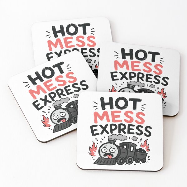 Item preview, Hot Mess Express Funny Train Sticker designed and sold by Get-some-rest.