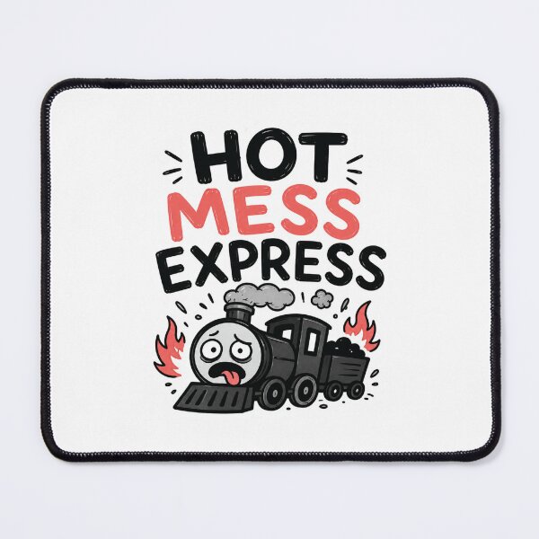 Item preview, Hot Mess Express Funny Train Sticker designed and sold by Get-some-rest.