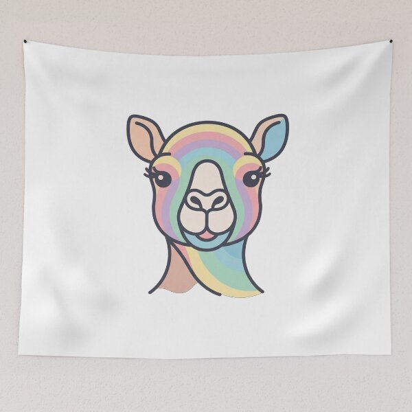 Item preview, Pastel Rainbow Llama designed and sold by Owcomm.