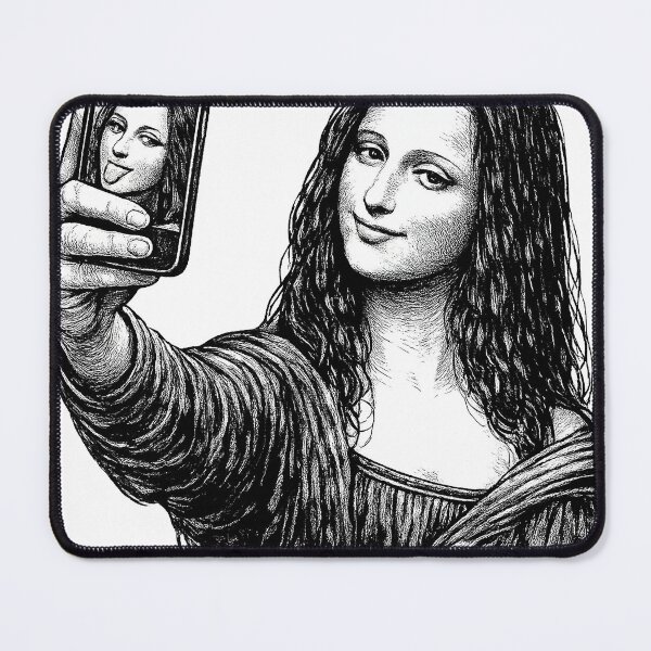 Item preview, Black and white selfie with tongue designed and sold by Fingolfins Welt.