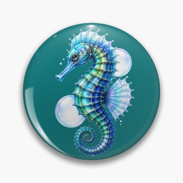 Item preview, Azure Seahorse designed and sold by HeyFajnaLinja.