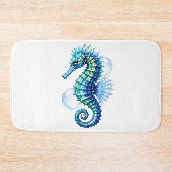 Item preview, Azure Seahorse designed and sold by HeyFajnaLinja.