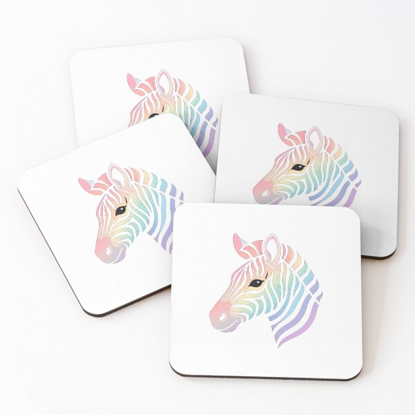 Item preview, Rainbow Zebra Head designed and sold by Owcomm.