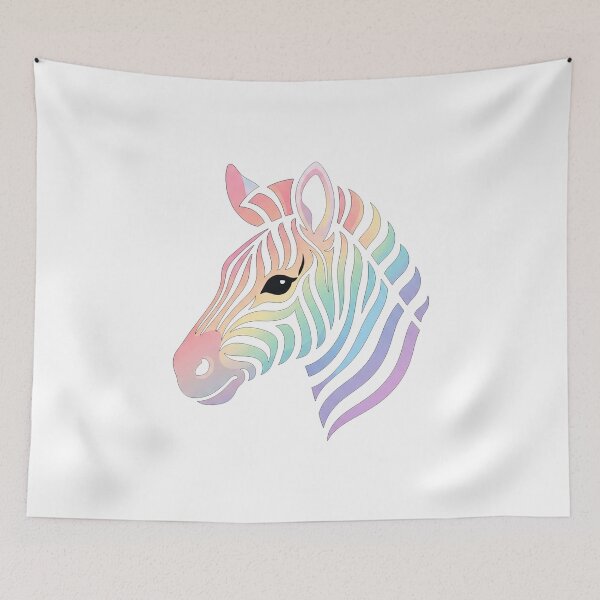 Item preview, Rainbow Zebra Head designed and sold by Owcomm.
