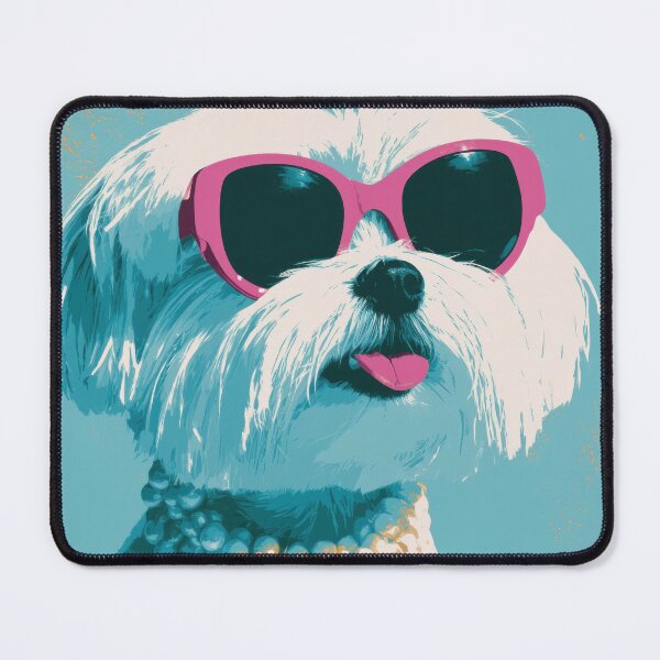 Item preview, Maltese Glamour On Four Legs, Elegant Charm Wall Art designed and sold by MarkedArtPrints.