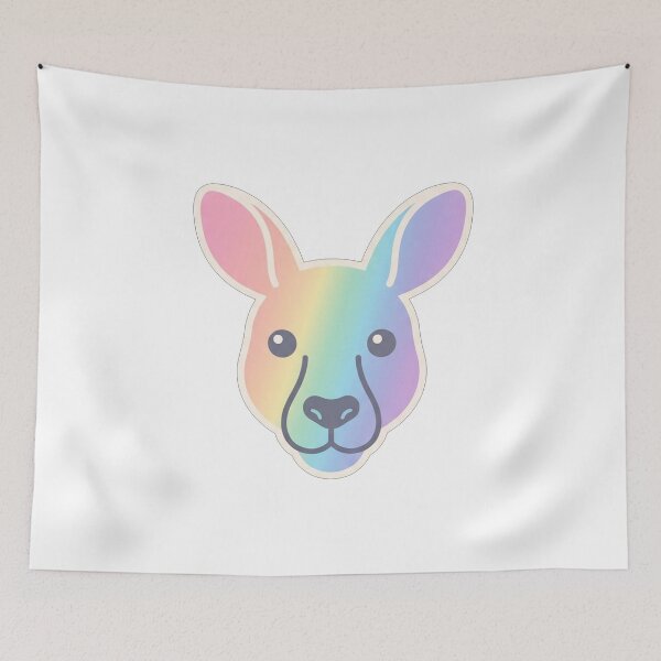 Item preview, Rainbow Kangaroo Portrait designed and sold by Owcomm.