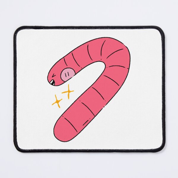Item preview, Cute Pink Happy Worm With Tiny Sparkles Cartoon Doodle designed and sold by Lapiinart.