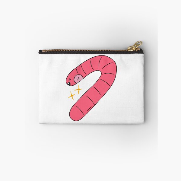 Item preview, Cute Pink Happy Worm With Tiny Sparkles Cartoon Doodle designed and sold by Lapiinart.