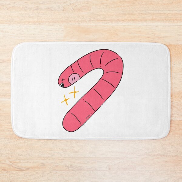 Item preview, Cute Pink Happy Worm With Tiny Sparkles Cartoon Doodle designed and sold by Lapiinart.