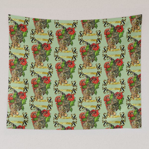 Item preview, classic tattoo Japanese koi fish designed and sold by PASSION AND FUN WORLD .
