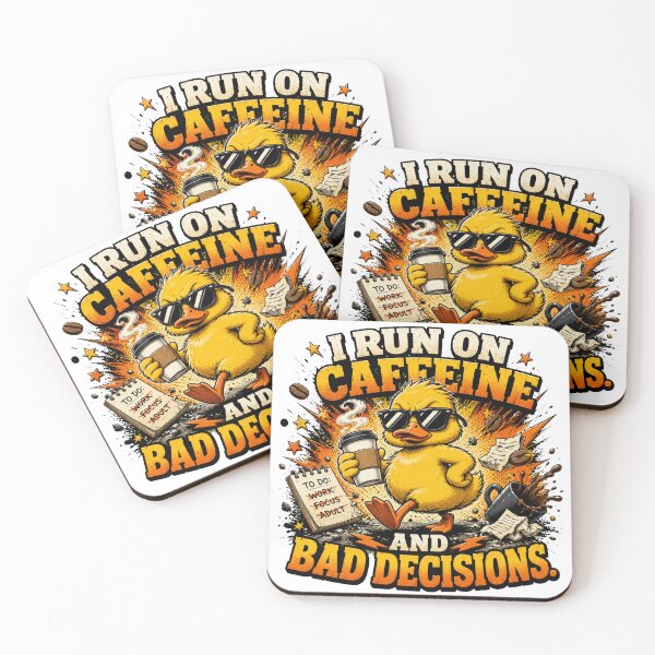Item preview, I RUN ON CAFFEINE AND BAD DECISIONS designed and sold by Cavalier-org.
