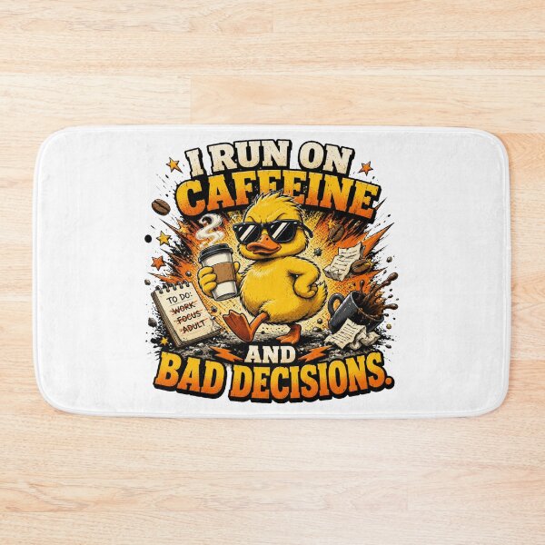 Item preview, I RUN ON CAFFEINE AND BAD DECISIONS designed and sold by Cavalier-org.