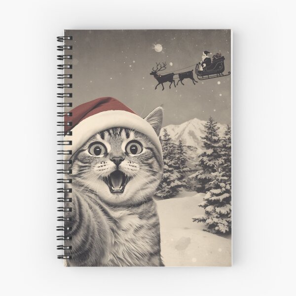 Item preview, Funny Cat Selfie with Santa Funny Christmas designed and sold by CF_VintageDesign.
