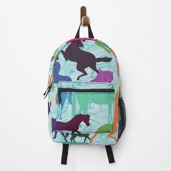Item preview, Rainbow Horses Turquoise Swirl designed and sold by lyndseyart.