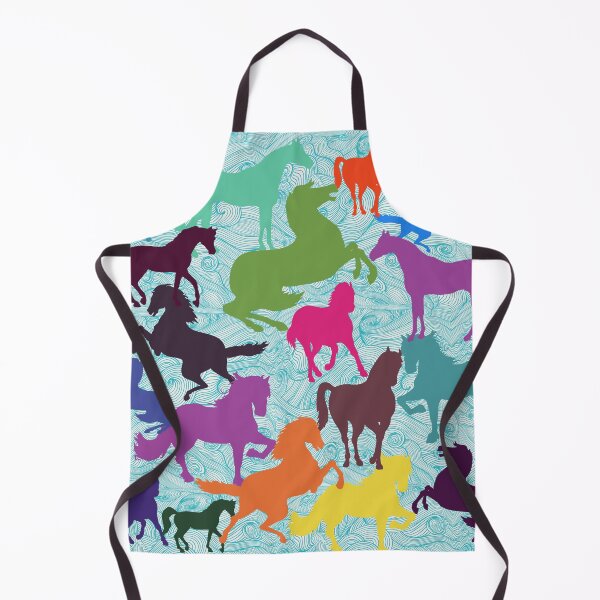 Item preview, Caballos Arcoíris Remolino Turquesa designed and sold by lyndseyart.