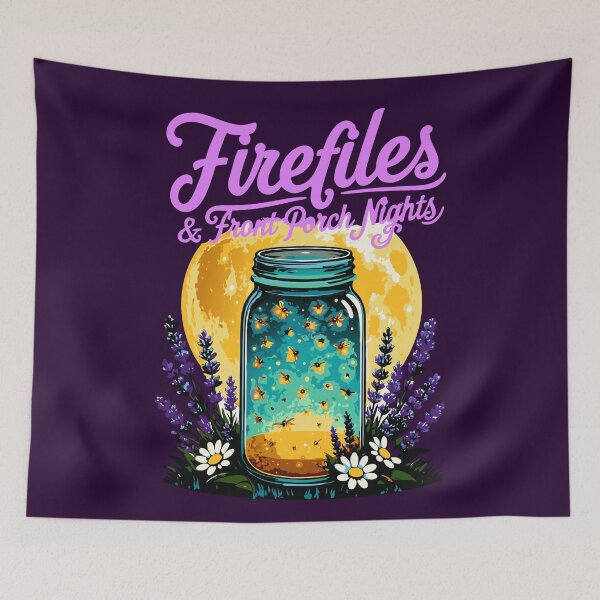 Item preview, Fireflies and Front Porch Nights Vintage Floral designed and sold by Colorfulman.