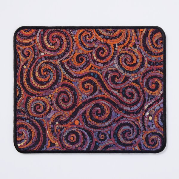Item preview, Aboriginal Inspired Dot Art - Purple Copper Swirls Curls Circulars Pattern designed and sold by GrinGalore.