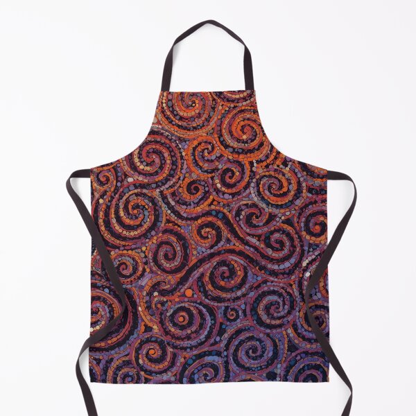Item preview, Aboriginal Inspired Dot Art - Purple Copper Swirls Curls Circulars Pattern designed and sold by GrinGalore.