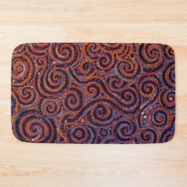 Item preview, Aboriginal Inspired Dot Art - Purple Copper Swirls Curls Circulars Pattern designed and sold by GrinGalore.